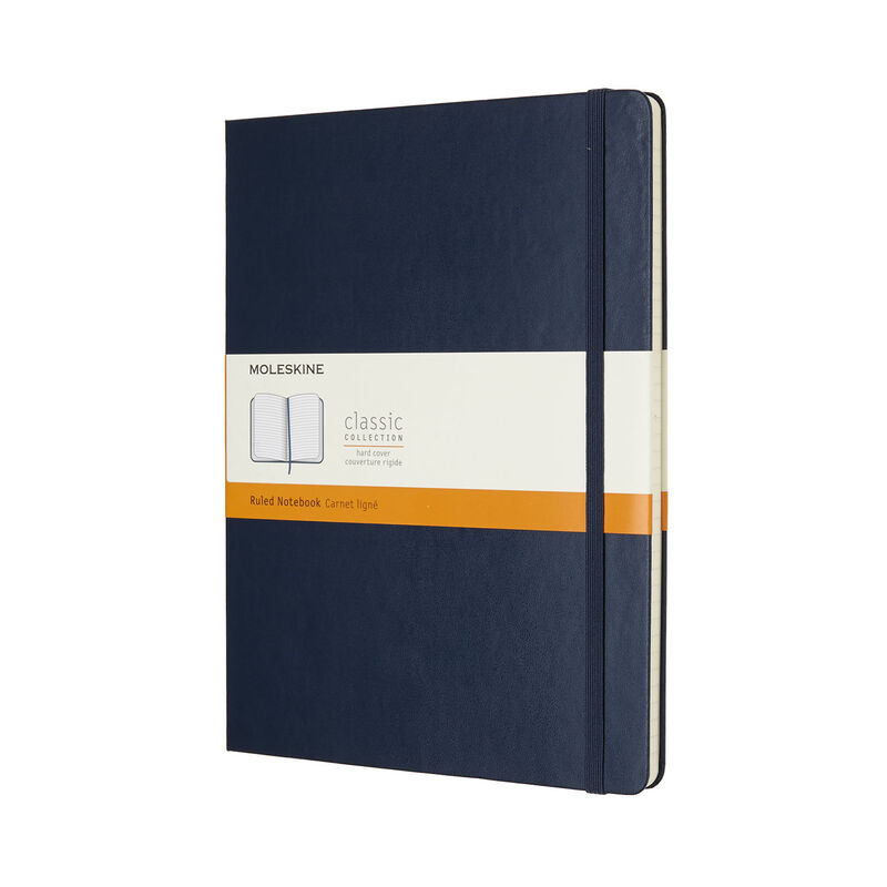 Moleskine XL Ruled Hard Notebook in Sapphire Blue image number 0
